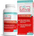 Utiva Cranberry PACs – Clinically Studied Ingredients 36mg PACs for UTI Avoidance - Supplement for Urinary Tract Health for Women and Men – Cranberry Extract Pills for Bladder Health 90 Vegi Capsules