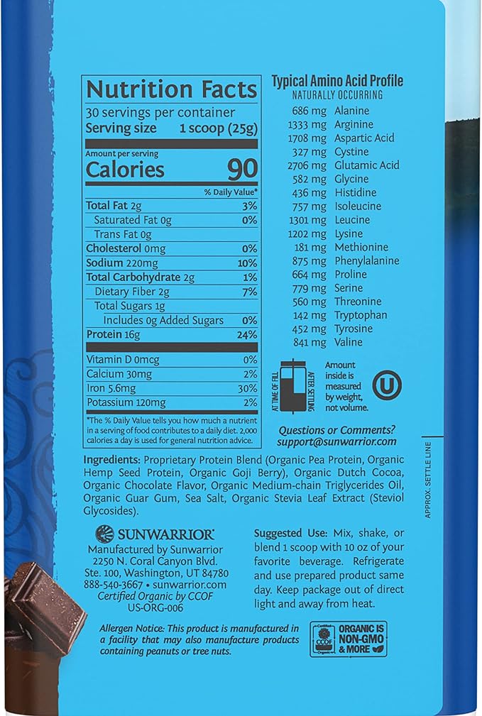 Sunwarrior Vegan Protein Powder | Choclate Flavored 20 Servings &amp Creatine Monohydrate Powder 60 | Servings