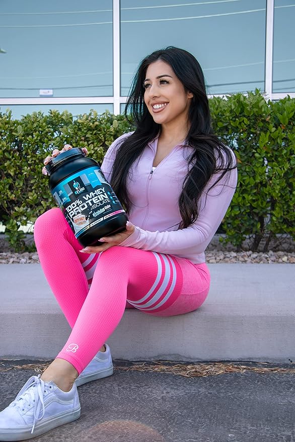 eFlow Nutrition 100% Whey Protein Isolate - Lactose-Free Digestive Enzymes Added Low Carb Post Workout Shake Fast Digesting for Optimal Muscle Recovery - Birthday Cake (26 Servings)