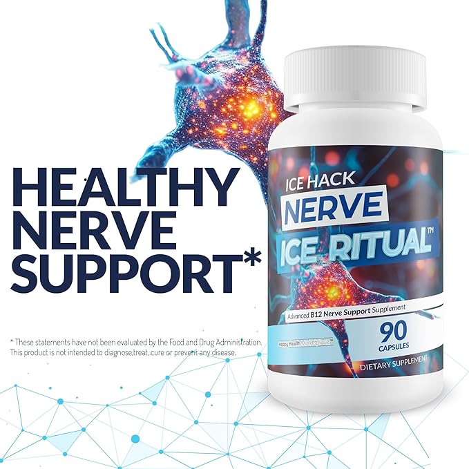 Nerve Ice Ritual Ice Hack - Okinawa Capsaicin For Neuropathy - Vitamin B12 Nerve Support Supplement - Central Nervous System Nerve Flow For Neuropathy Relief - Best Magnesium Nervous System Support