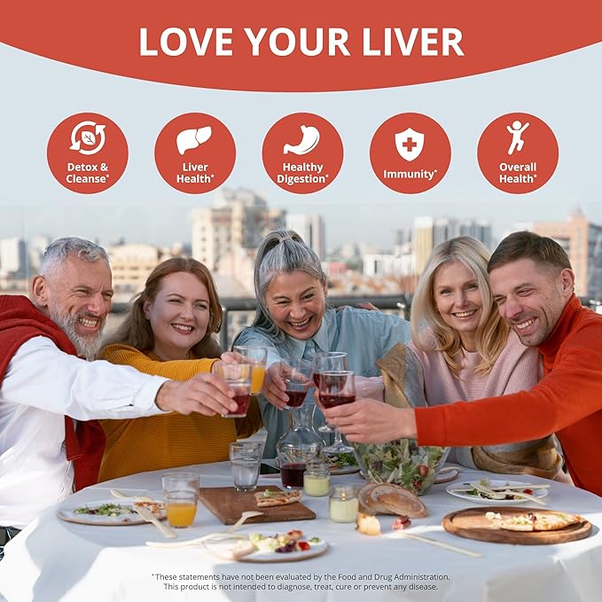 LiverTox - Advanced Liver Detox &amp Cleanse Formula - Herbal Liver Support with Milk Thistle Turmeric Artichoke Dandelion Beet &amp Zinc Helps Liver Function &amp Digestion | 60 Vegan Capsules