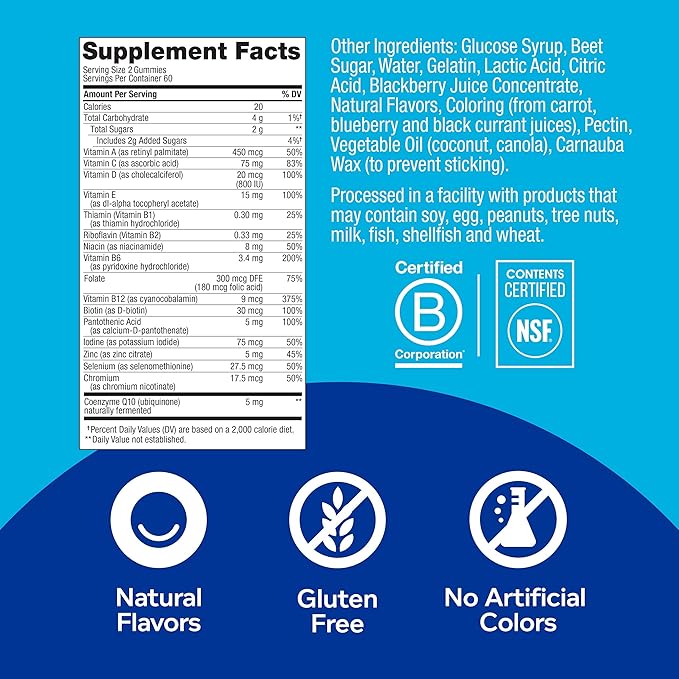OLLY Hello Happy Gummy Worms Mood Support with Vitamin D Saffron - 90 Count Men's Multivitamin Gummy Immune Support with Vitamins A C D E B Lycopene Zinc - 120 Count