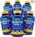 Nutrition Essentials Probiotics for Women and Men with Natural Lactase Enzyme &amp Prebiotic Fiber for Digestive Health - 80percent + Stronger Supplement for Gut Health Support - 6 Count of 60 Tablet