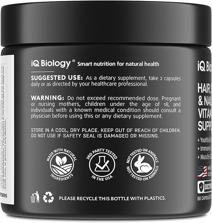 Biotin Bundle for Hair Growth with Collagen &amp Keratin for Hair Loss &amp Thinning Hair - Hair Skin and Nails Vitamins for Women &amp Men - Healthy Regrowth Skin Glow &amp Nail Repair - 180 Cap