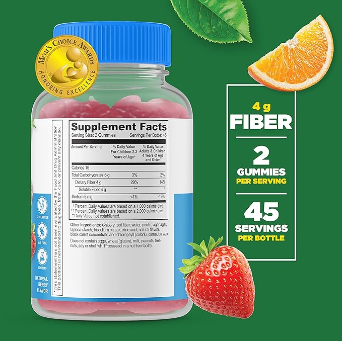 Lifeable Sugar Free Preciotic Fiber Kids + Vitamin D Kids Gummies Bundle - Great Tasting Vitamin Supplement Gluten Free GMO Free Chewable Gummy