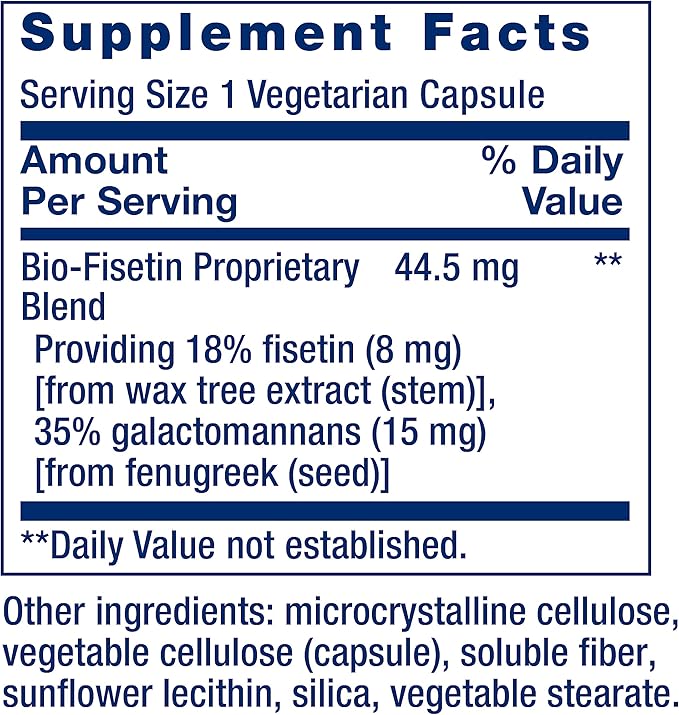 Life Extension Senolytic Activator with Quercetin &amp Fisetin - For Immune Support Anti-Aging &amp Longevity - 36 Vegetarian Capsules &amp 30 Vegetarian Capsules of Bio-Fisetin for Cellular Healt