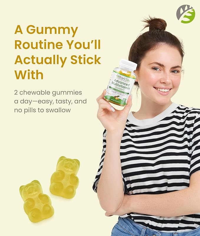 BariSlim Advanced Bariatric Multivitamin Gummies - Specially Formulated Bariatric Vitamins for Patients After Weight Loss Surgery - Supports Energy &amp Immune Health | Pineapple (90 Vegan Gummies)