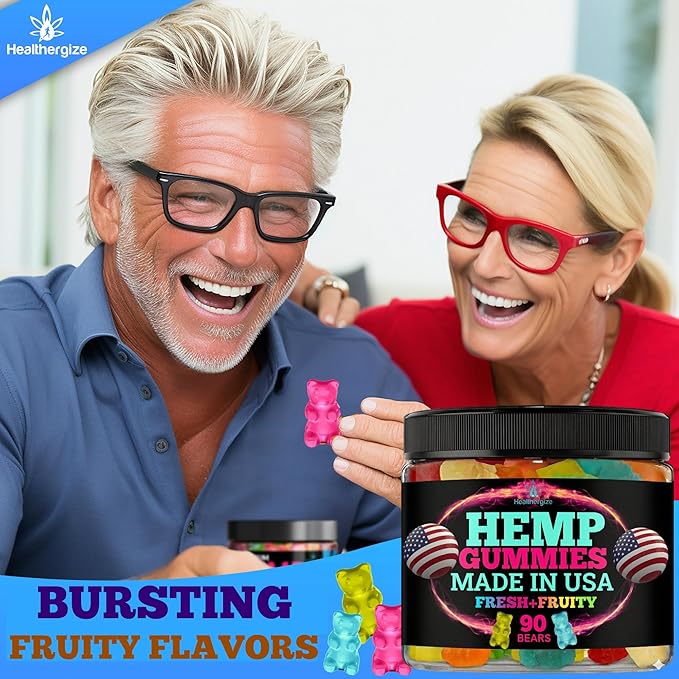 Hemp Gummies for Relaxation and Rest-Natural Hempseed Oil Gummies Fresh Fruity Flavors Tasty Candy-Made in USA-Sleep Gummy Bear Edibles-90 Count Bears