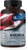 RWB - Anemia 35 MG Iron Glycinate - 60 Capsules