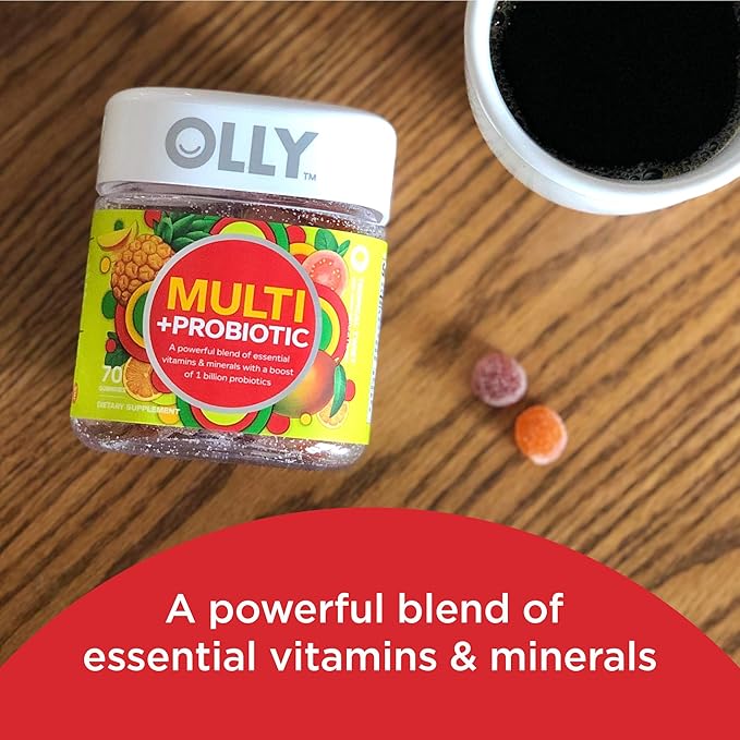 OLLY Adult Multivitamin Gummy with Probiotics 1 Billion CFUs 70 Gummies Immunity Elderberry Gummy 45 Gummies