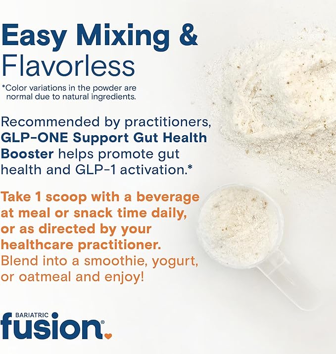 Bariatric Fusion GLP-1 Gut Health Booster | High Fiber GLP1 Booster | Prebiotic Fiber GLP-1 Supplement Powder for Women &amp Men | 20 Servings