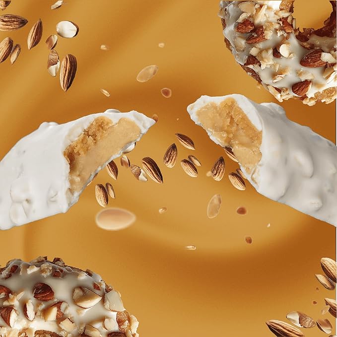 REDCON1 MRE Maple Almond Donut Protein Bars - 12 Count Snack Bars for Breakfast or Post-Workout