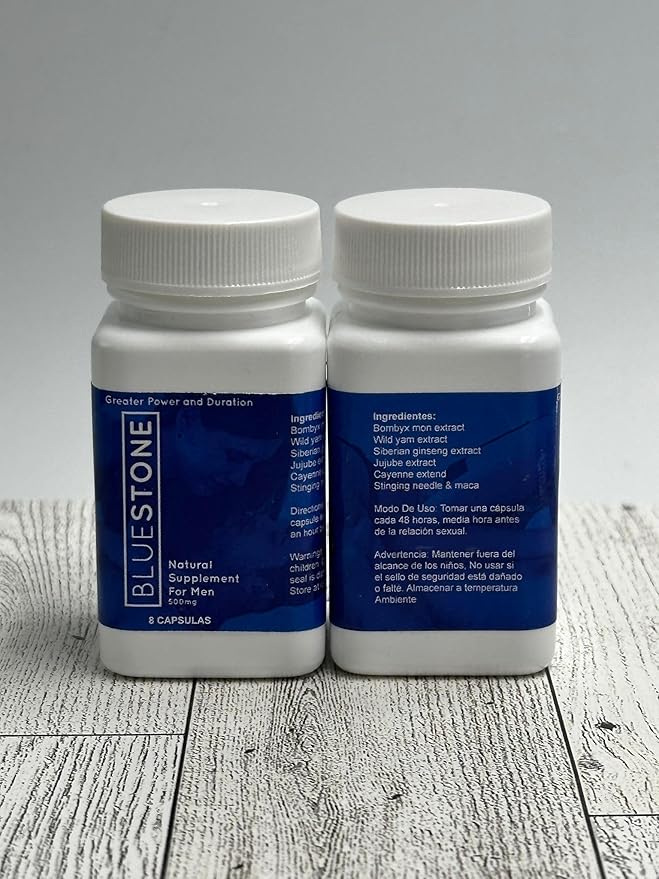 Generic Bluestone Capsulas Frasco de 8 capsulas para energia y Vigor Ingredientes Naturales Pack 1