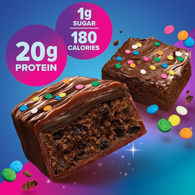 Pure Protein 12 Count Galactic Brownie &amp Chocolate Mint Cookie Protein Bars Bundle | 20g &amp 19g High Protein | Gluten Free | Pre &amp Post Workout | Low Sugar