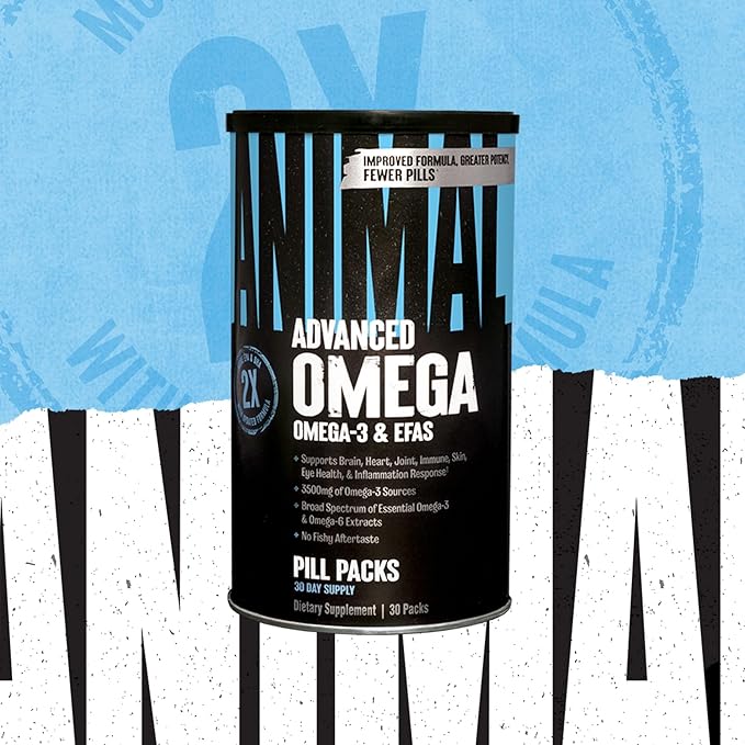 Animal Whey Isolate Protein Powder with Digestive Enzymes Omega Essential Fatty Acid Supplement with 10 Omega Sources - Vanilla Whey Protein &amp Fish Flaxseed &amp Salmon Oils