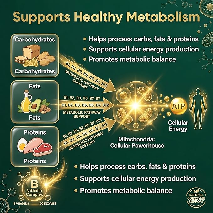 Vitamin B Complex - High Potency Methylated B-Vitamins with Methyl B12 &amp Folate - Supports Energy Metabolism &amp Brain Health - Non-GMO 60 Capsules