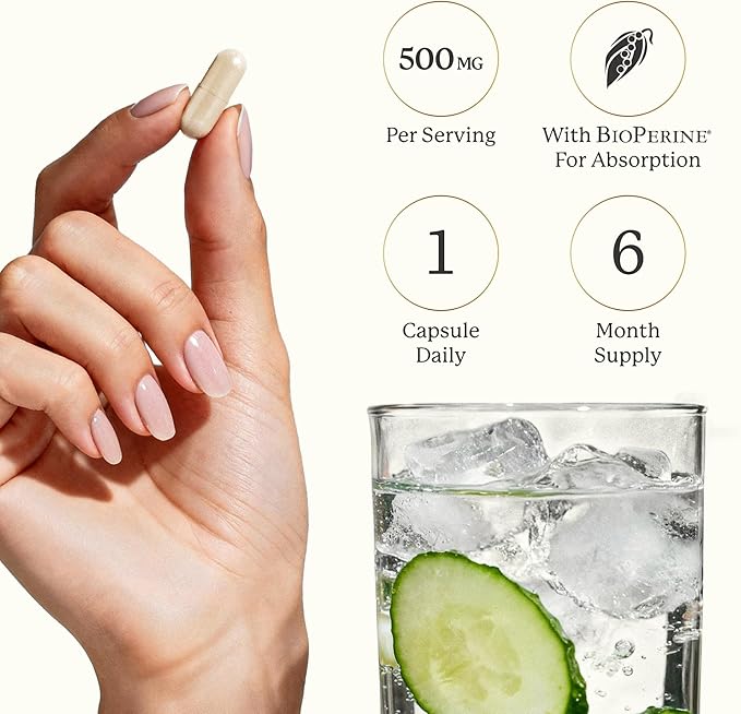 Calcium D-Glucarate | 500mg | CDG for Liver Detox and Cleanse Hormone Balance and Menopause Support | Calcium Supplement | Vegan Non-GMO &amp Third-Party Tested | 180 Capsules (6-Month Supply)