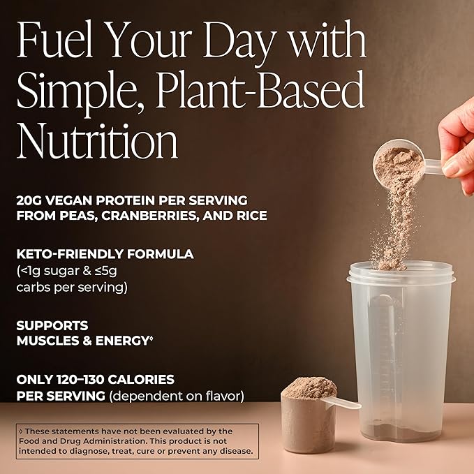 Arbonne FeelFit Pea Protein Powder – Chocolate Flavor Vegan Protein Powder – Plant-Based Nutrition Supplement for Smoothies Shakes &amp Post-Workout Recovery Support – 30 Servings