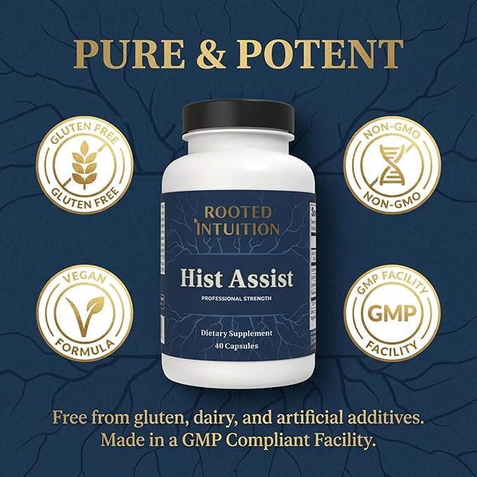 Hist Assist | Seasonal Sinus &amp Immune Balance Formula | Quercetin Bromelain NAC Nettle | Non-GMO Gluten Free | 40 Capsules