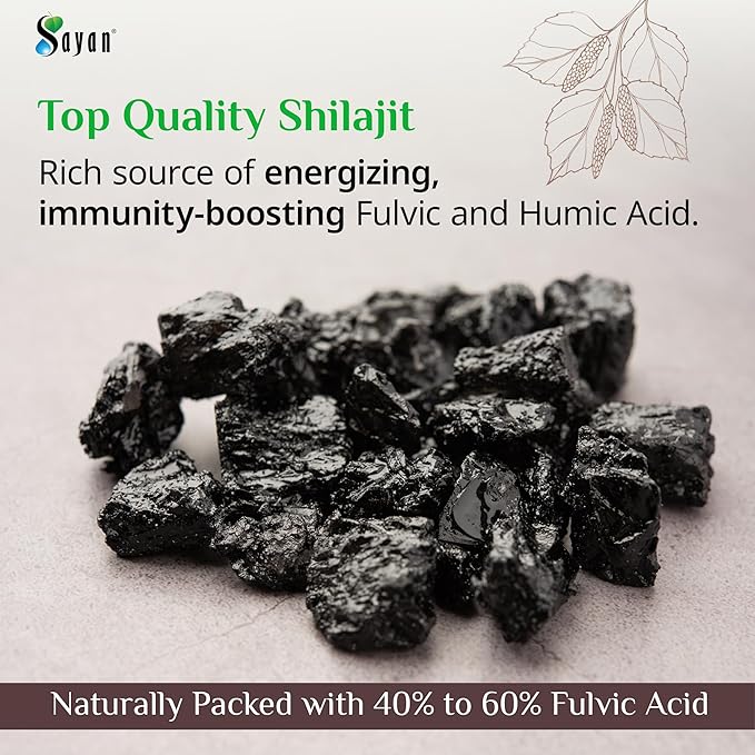 Sayan Siberian Chaga Mushroom Extract with Shilajit 90 Capsules/420mg ea.– Immune and Digestion System Support – Fulvic Acid Supplement – Energy &amp Clarity – Exclusive Blend – No Fillers