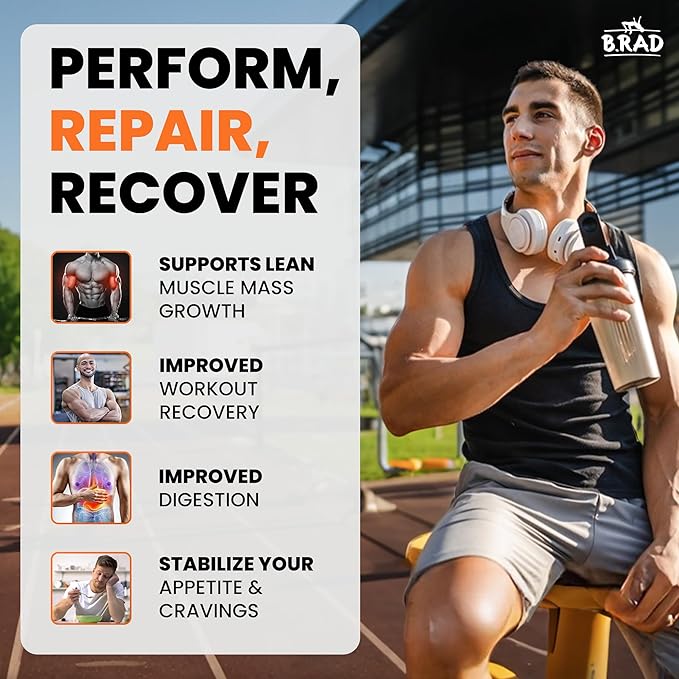 B.rad Superfuel - Grass Fed Whey Protein Isolate Boosted with Creatine | Farm-Fresh Easy-to-Digest Clean Ingredients | 2 Pounds | 100% USA Sourced | Peanut Butter