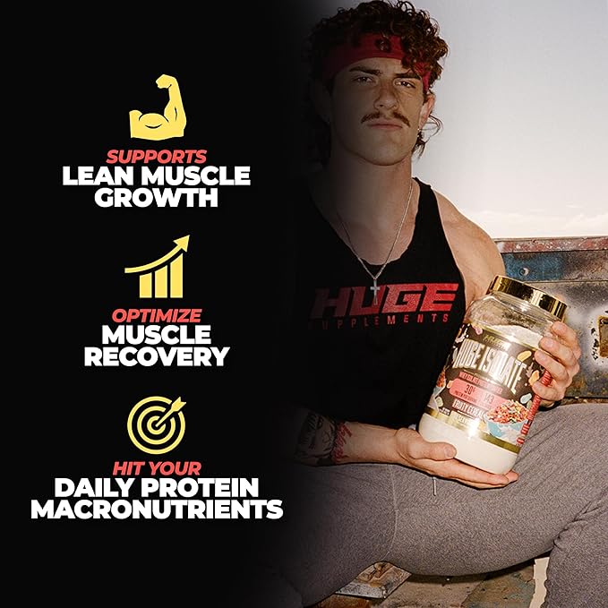 Huge Supplements Isolate Protein Powder - 30g Protein Per Serving Fast Digesting 14.5g Essential Amino Acids (30 Servings) (Fruity Cereal)