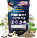 Magnesium Glycinate Powder Upgraded Formula with Vanilla Coconut Powder GABA L-Theanine Ashwagandha and Chamomile Natural Berry Flavor - Perfect for Evening Wind-Down &amp Cozy Nights
