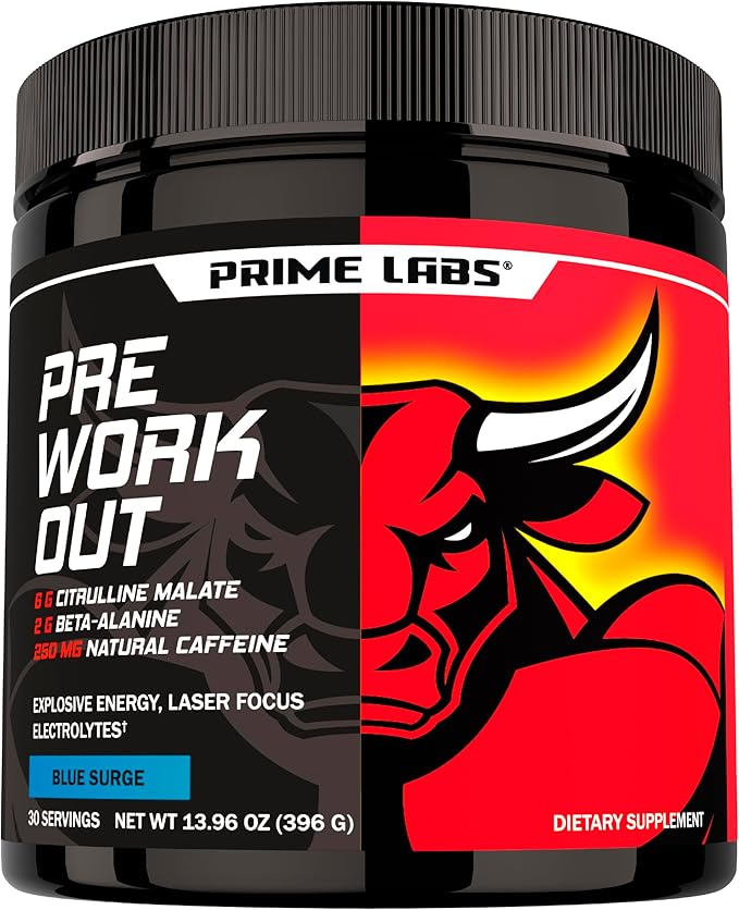 Prime Labs Creatine HCl Capsules + Pre Workout Powder Supplement