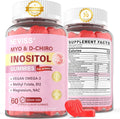 Myo-Inositol &amp D-Chiro Inositol Gummies Sugar Free Ideal 40:1 Ratio Inositol Supplement for Women w/ Vegan Omega-3 D3 Magnesium Methyl Folate B12 Inositol Multivitamin for Women's Overall He