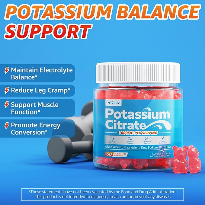 2 Pack Vegan Omega-3 Gummies + 2 Pack Potassium Citrate 1000mg Gummies