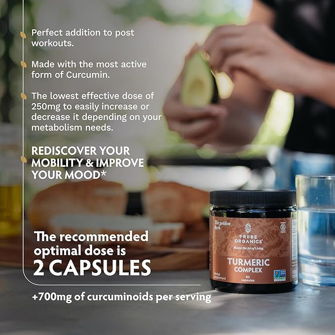 Turmeric Curcumin C3 Complex with BioPerine 1050mg - Natural Joint Support - 95% Curcuminoids &amp Black Pepper Extract for Ultra High Absorption &amp Potency - Non GMO - Gluten Free - 60 Vegan Caps