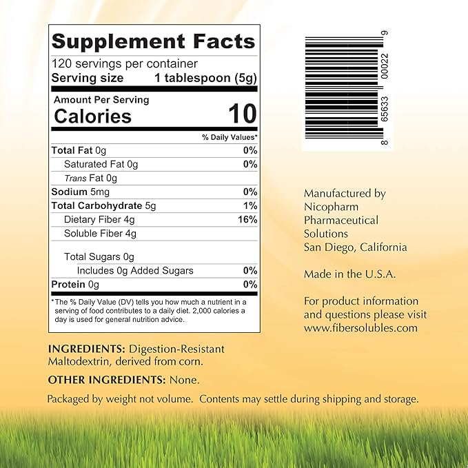 Fastest Dissoving Soluble Fiber