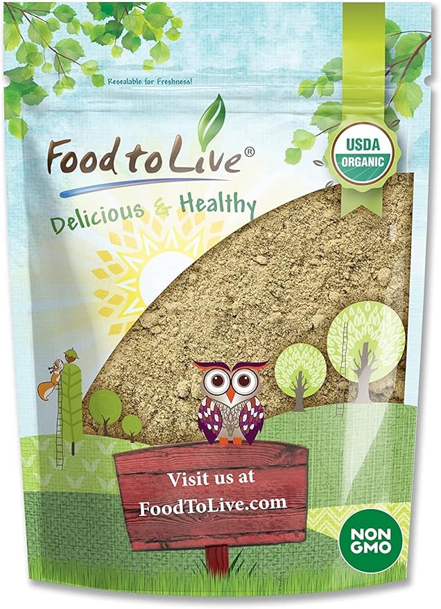 Food to Live Organic Hemp Protein Powder 4 Pounds — 50% Protein Non-GMO Non-Irradiated Pure Kosher Vegan Superfood Rich in Iron and Fiber