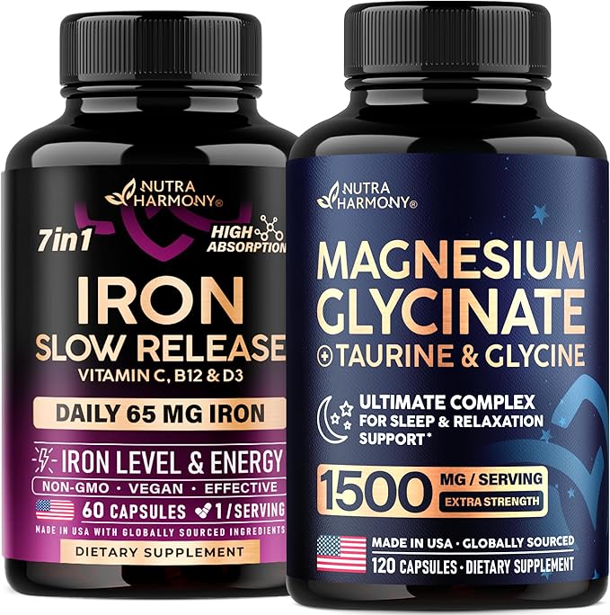 Iron &amp Magnesium Glycinate with Glycine Capsules