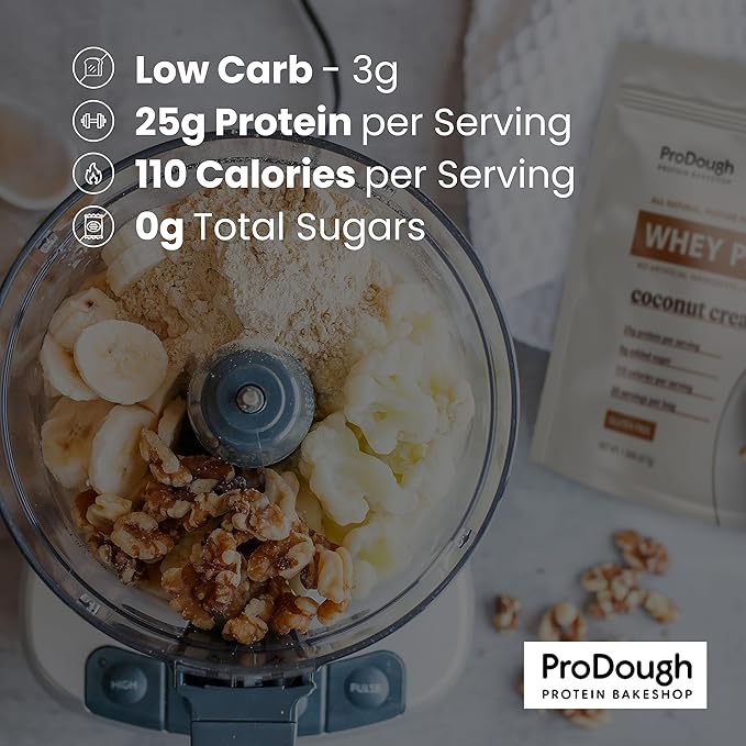 ProDough Gourmet Whey Isolate Hydrolized Protein Powder for Shake Mix- Easy Digest Enzyme Blend 25g Protein per Serving Natural Ingredients Gluten Free Keto Friendly (Strawberry Shortcake)