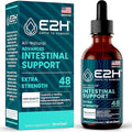 E2H Advanced Intestinal Support - Natural Intestinal Cleanse and Digestive Cleanse Supplement - Wormwood and Black Walnut Extract - Non-GMO Vegan - 2 Fl Oz