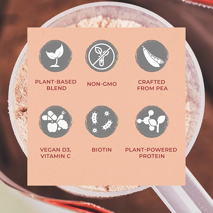 Fuel Vegan Protein Powder Vanilla - 21g of Protein Each Serving Delicious Plant-Based Blend for Muscle Growth Crafted from Pea with Vegan D3 No Artificial Flavors Gluten-Free