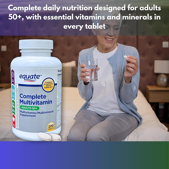 Multivitamin Multimineral Tablets for Adults 50+ 220 Count (Pack of 1)