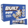 BUILT Bar Puff Protein Bars - Cookies 'N Cream - 17g Protein Snack Bars with Collagen - Calorie Conscious No Gluten Free - 12 Count