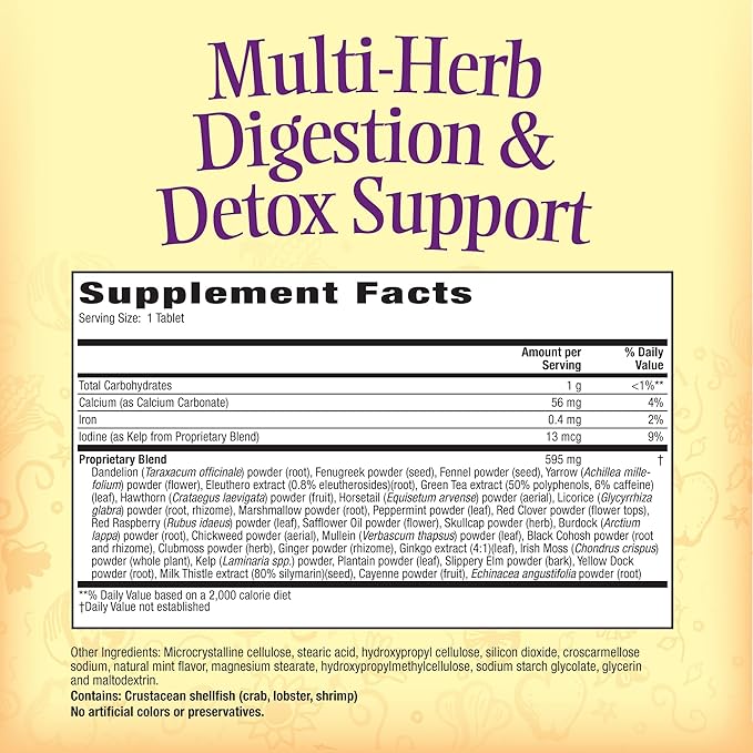 Nature's Secret Multi-Herb Digestion &amp Detox Support - 275 Tablets - 3 Pack