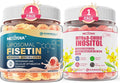 Inositol Gummies Supplement with Evening Primrose Oil for Women + Liposomal Fisetin 200mg &amp Resveratrol Complex 500mg Liquid Gummies