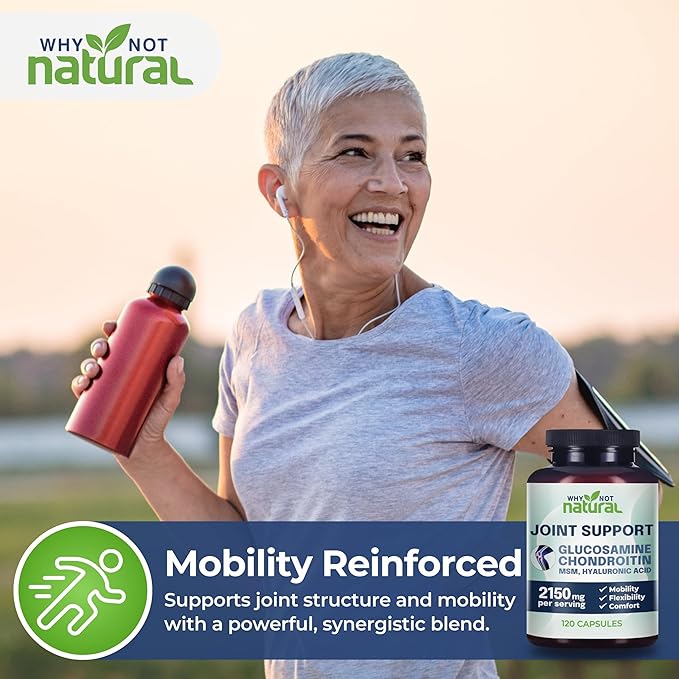 Why Not Natural Glucosamine Chondroitin MSM Joint Support Supplements - Knee Pain Joints Health Suppplement