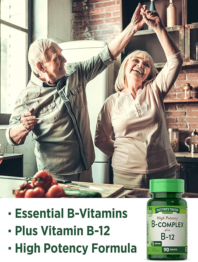 Nature's Truth High Potency B-Complex Plus B-12 90 90 Count (Pack of 3)