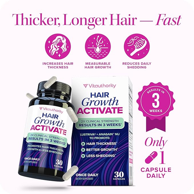 Lustriva Hair Growth Supplement for Women | Lustriva &amp DHT Blocker Vitamins for Thicker Fuller Locks Biotin Saw Palmetto Zinc &amp Copper | Reduce Shedding &amp Support Hair Loss for Men &amp W