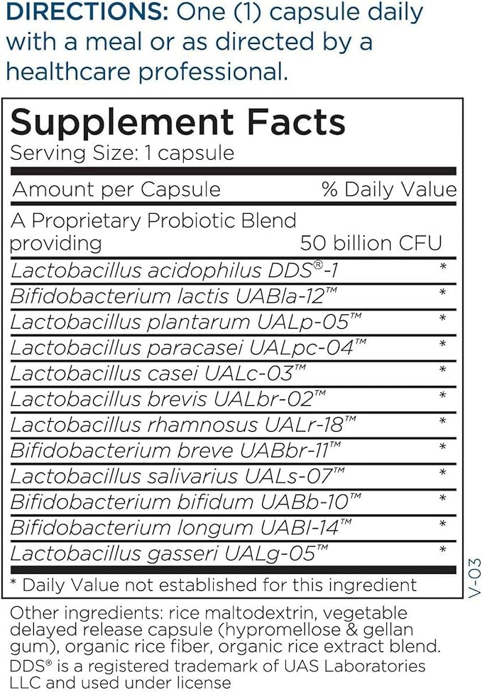 Metabolic Maintenance Biomaintenance Shelf Stable Probiotic - 50 Billion CFU + 12 Strain Probiotic Gut Health Supplement - Contains Lactobacillus Acidophilus + Lactobacillus Gasseri (60 Capsules)