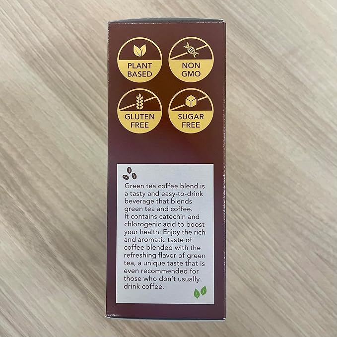 FINE JAPAN Green Tea and Coffee Blend Powder/Catechins and Chlorogenic Acid/Made in Japan/ 30 Sticks (45g)