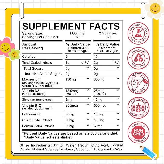 Magnesium Glycinate Gummies for Kids &amp Iron Gummies Supplement for Women Kids