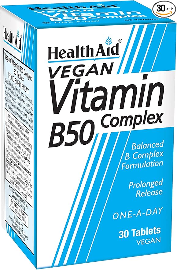 Health Aid Vit B50 Complex - Prolonged Release 30 Tablets