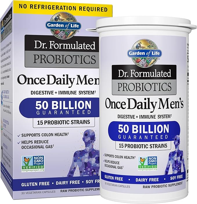 Garden of Life Multivitamin for Men Vegan 60 Count &amp Probiotics for Men 30 Capsules &amp Probiotics for Women &amp Prebiotics