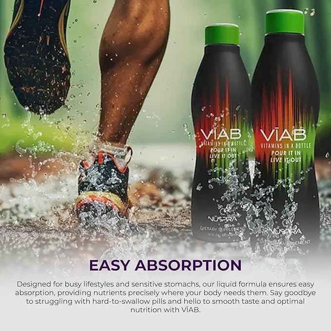 NüSpira - VĪAB Liquid Multi-Vitamin - Effortless Wellness for The Whole Family - Potent Blend of Vitamins &amp Minerals - Smooth Taste - 30oz